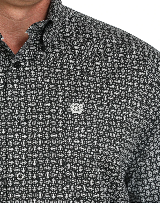 Cinch S53 Mens Stretch Classic Black Shirt