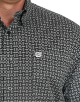 Cinch S53 Mens Stretch Classic Black Shirt