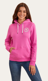 Ringers Western Womens Signature Bull Hoodie - Candy/White