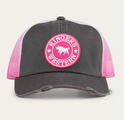 Ringers Western Quinn Trucker Cap Grey/Candy – Hewitt Whitty