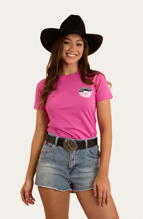 Ringers Western Womens Signature Bull Classic Fit T-Shirt Candy/Split