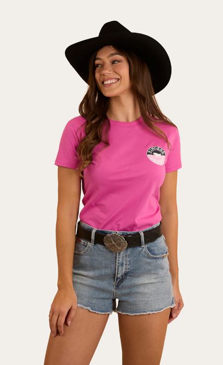 Ringers Western Womens Signature Bull Classic Fit T-Shirt Candy/Split