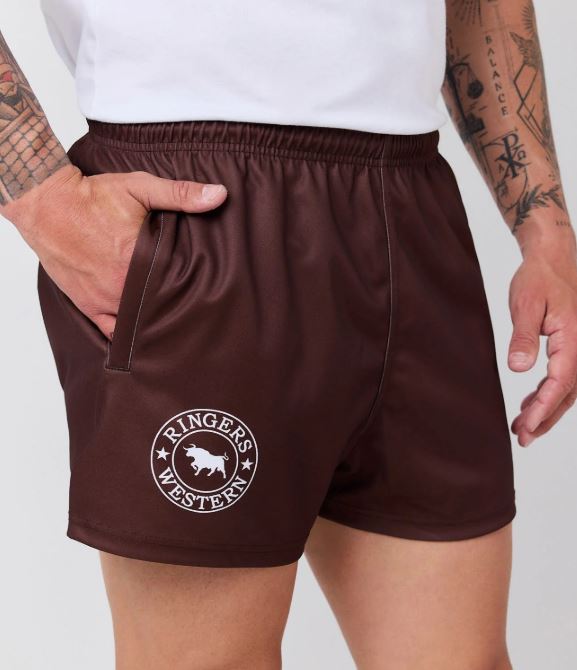 Ringers Western SS27 Unisex Footy Short - Chocolate