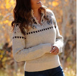 Cinch S53 Women Pullover Floral Print Sweater