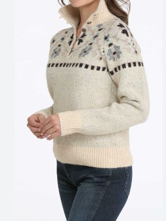 Cinch S53 Women Pullover Floral Print Sweater