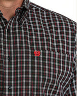 Cinch S53 Mens Red and Black Western Shirt