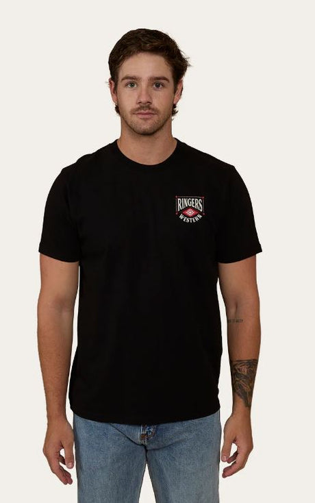 Ringers Western Mens Conondale Loose Fit T-Shirt Black