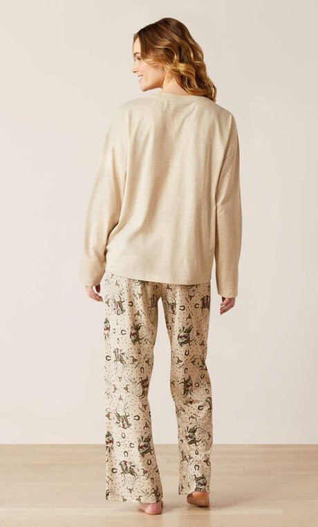 Ariat W25 Womens Dreams Pajama Set Cowgirl Print