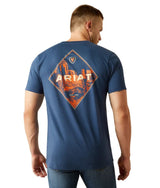 Ariat AW25 Mens Diamond Valley SS Tee Space Blue