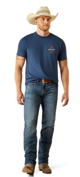 Ariat AW25 Mens Diamond Valley SS Tee Space Blue