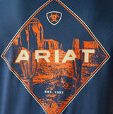 Ariat AW25 Mens Diamond Valley SS Tee Space Blue