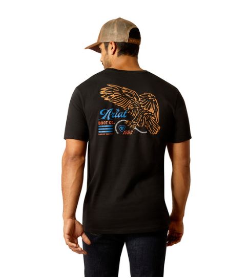 Ariat Mens Eagle Freedom SS Tee Black