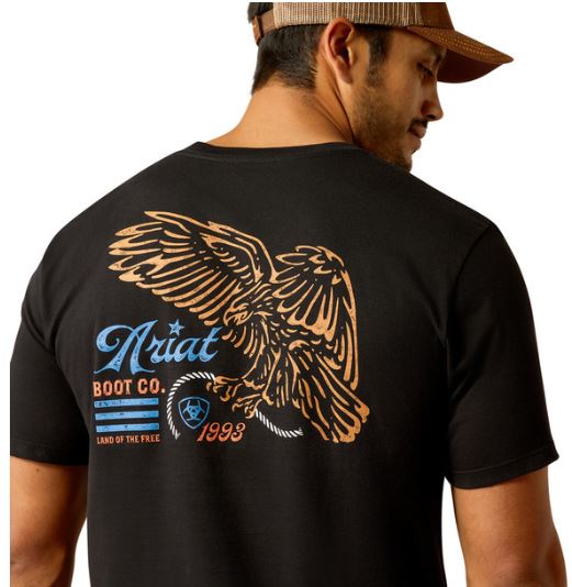 Ariat Mens Eagle Freedom SS Tee Black