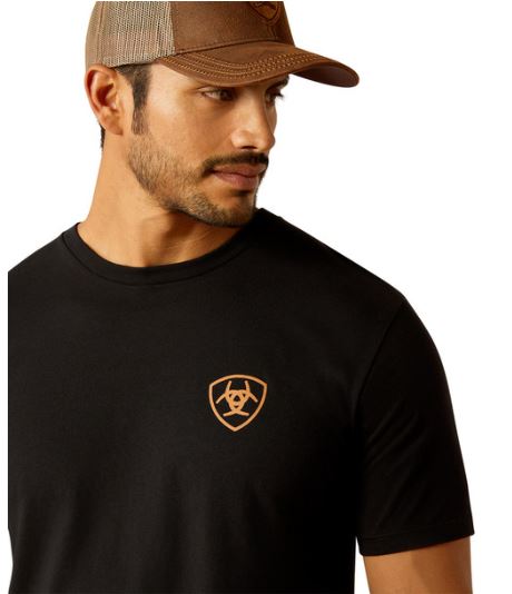 Ariat Mens Eagle Freedom SS Tee Black