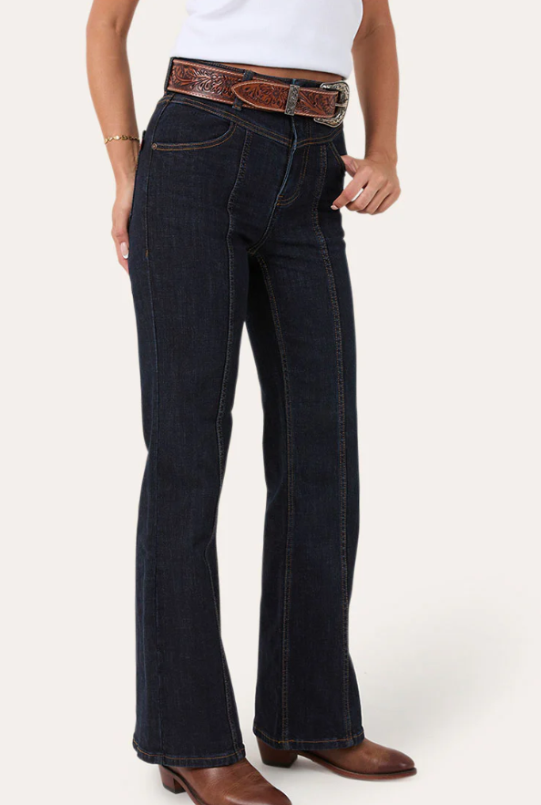 Ringers Western AW26 Edith Dark Blue Women's High Rise Bootleg Jeans