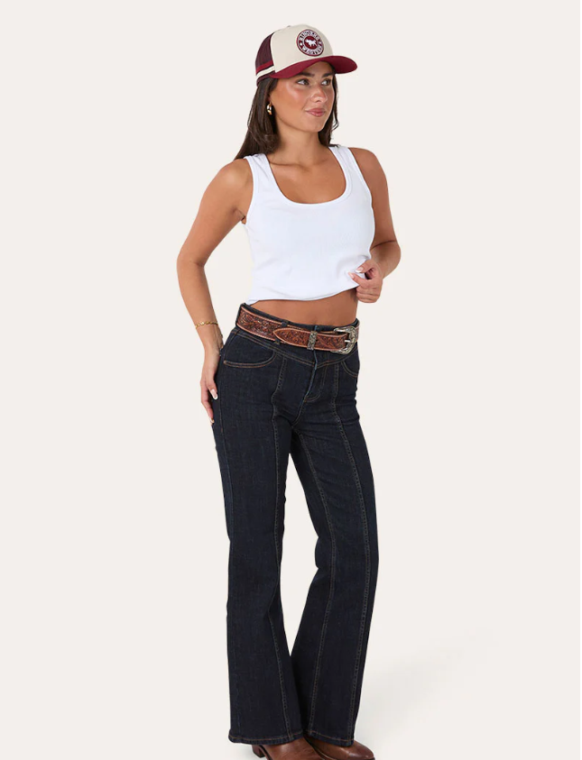 Ringers Western AW26 Edith Dark Blue Women's High Rise Bootleg Jeans