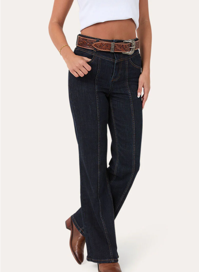 Ringers Western AW26 Edith Dark Blue Women's High Rise Bootleg Jeans