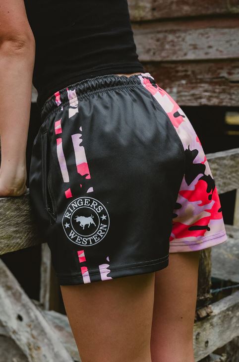 Ringers Western Footy Short Pink/Camo