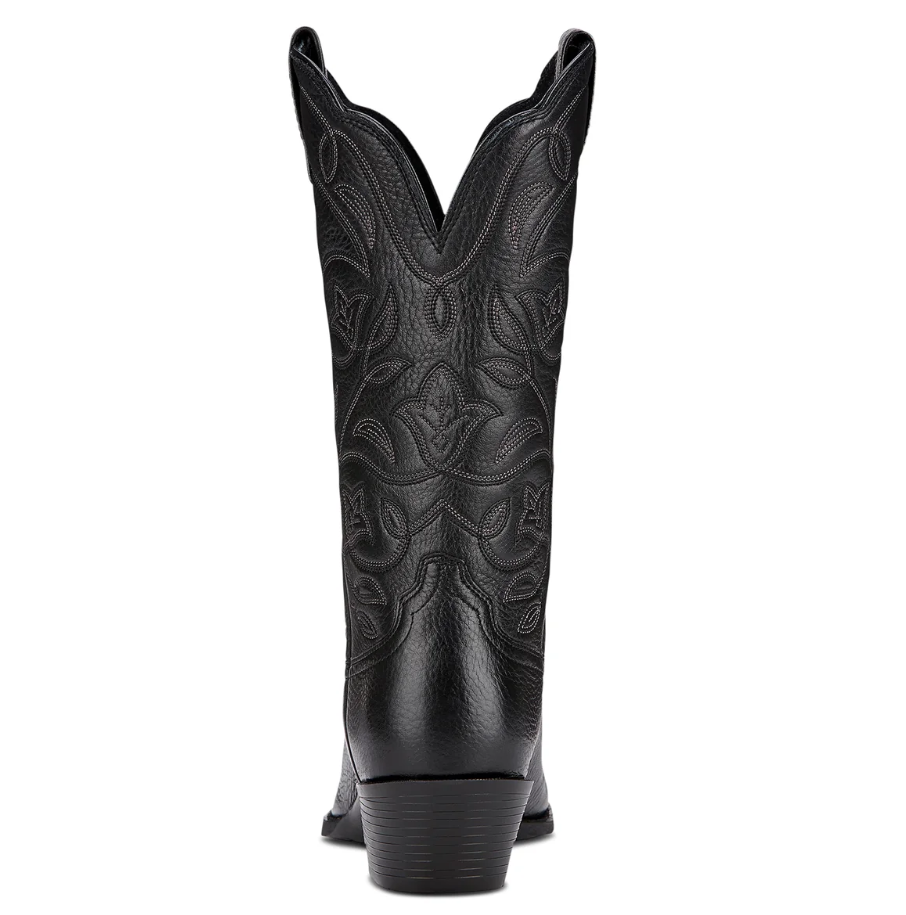 Ariat Womens Heritage Western R Toe- Black Deertan