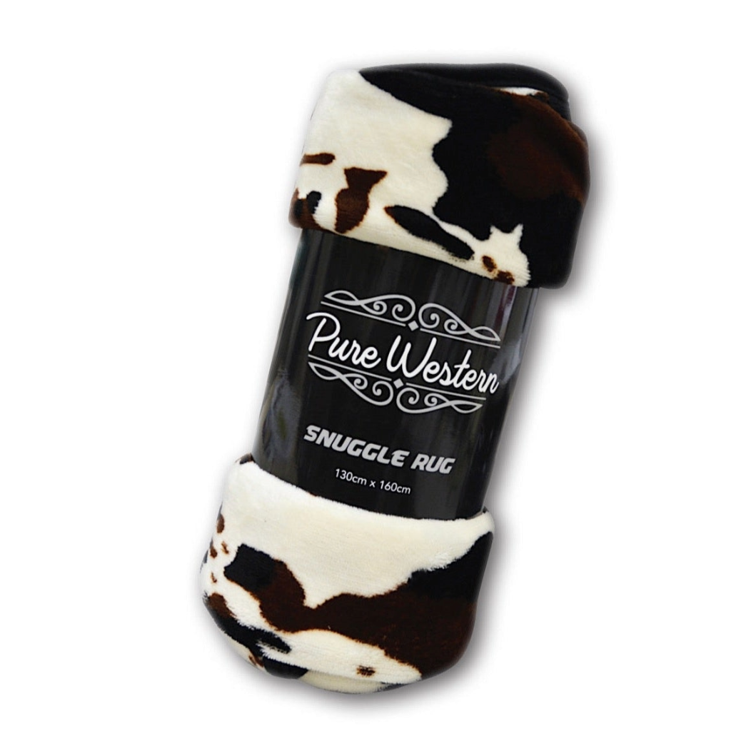 Pure Western Cow Print Snuggle Rug