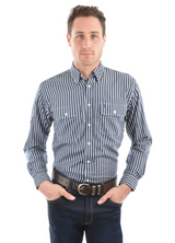 Thomas Cook Mens Winton Long Sleeve Stripe Shirt