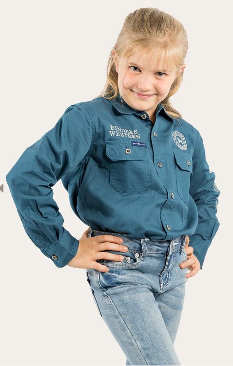 Ringers Western Jackaroo Kids Full Button Work Shirt