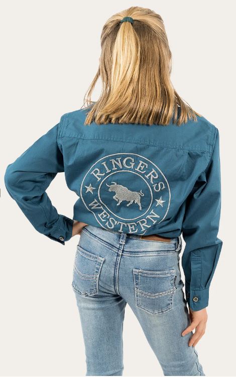 Ringers Western Jackaroo Kids Full Button Work Shirt