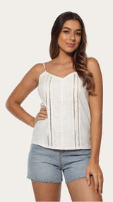 Ringers Western  Women's Jessica Broderie & Lace Cami Ivory