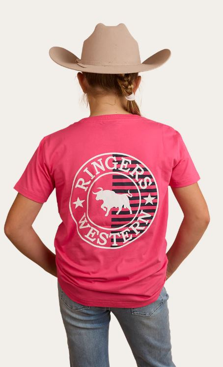 Ringers Western Kids Signature Bull Flag T-Shirt