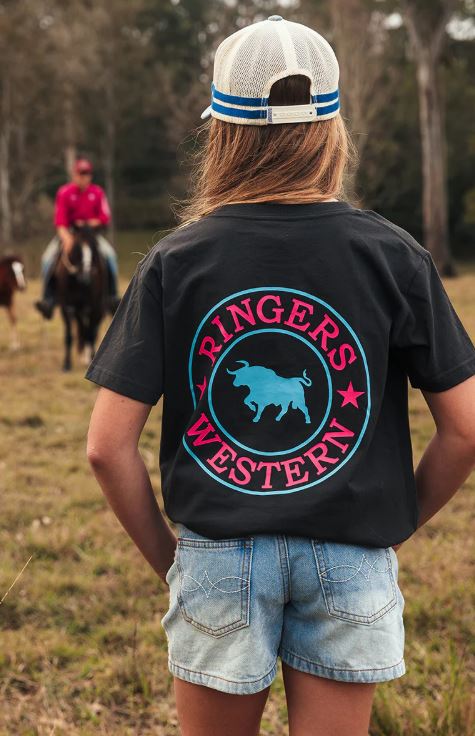 Ringers Western Kids Signature Bull Classic T-Shirt Charcoal/Multi