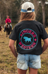 Ringers Western Kids Signature Bull Classic T-Shirt Charcoal/Multi