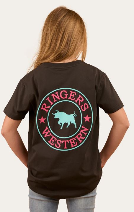 Ringers Western Kids Signature Bull Classic T-Shirt Charcoal/Multi