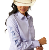 Ariat S25 Womens Wrinkle Resistant Team Kirby Stetch LS Shirt Sweet Lavender