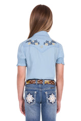 Pure Western SS27 Girls Martha SS Shirt Chambray