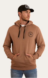 Ringers Western Mens Signature Bull Pullover Hoodie - Almond/Black