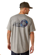 Ariat SS24 Mens Rebar Cotton Strong Burning Rubber SS T-Shirt Heather Grey