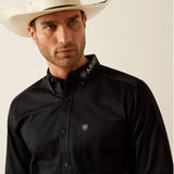 Ariat S25 Mens Team Logo Twill Shirt Black/Grey