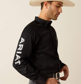 Ariat S25 Mens Team Logo Twill Shirt Black/Grey