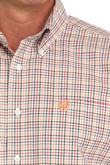 Cinch Mens Western Shirt White Multi Check