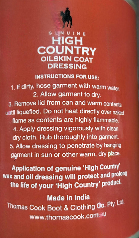 Thomas Cook Oilskin Dressing  500ml