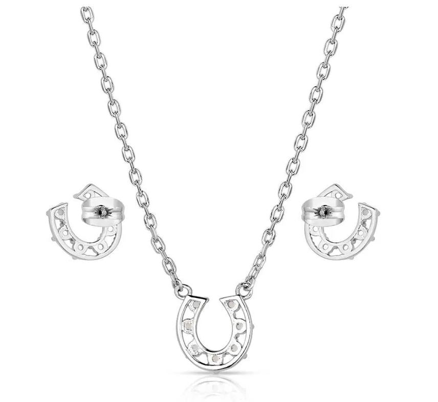 Montana Silversmith Delicate Glamour Opal Horseshoe Set