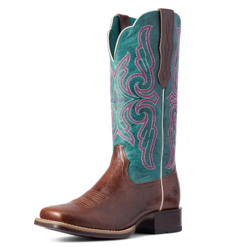 Ariat Women's Primera Stretch Fit Barrel Brown/Antique Teal