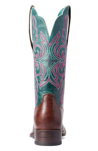 Ariat Women's Primera Stretch Fit Barrel Brown/Antique Teal