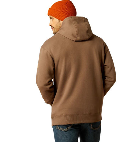 Ariat W25 Mens Rebar Graphic Hoodie Chocolate Chip/Coffee Bean