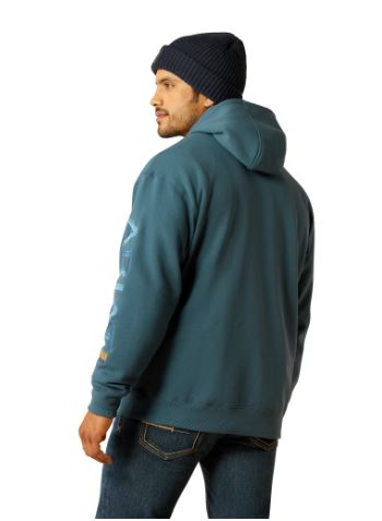Ariat W25 Mens Rebar Graphic Hoodie Stargazer/Larkspur