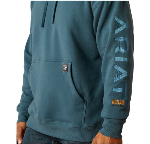 Ariat W25 Mens Rebar Graphic Hoodie Stargazer/Larkspur