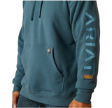 Ariat W25 Mens Rebar Graphic Hoodie Stargazer/Larkspur