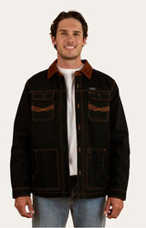 Ringers Western Mens Riverglen Overshirt - Washed Black