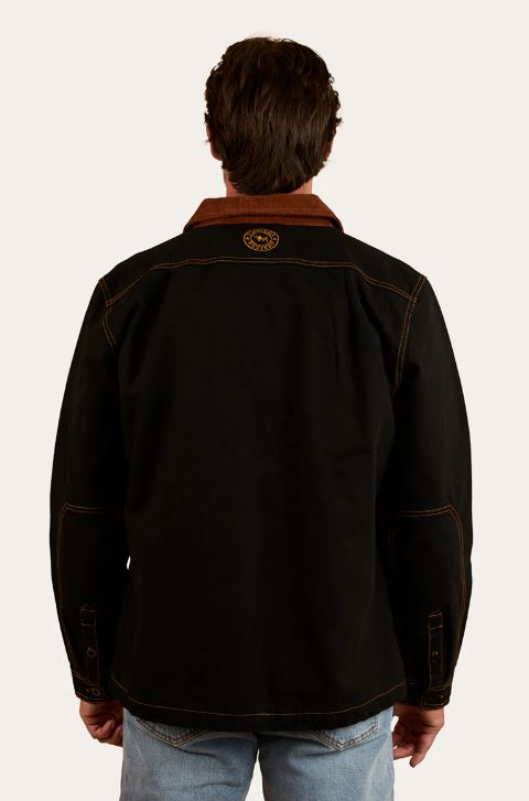 Ringers Western Mens Riverglen Overshirt - Washed Black