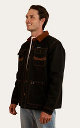 Ringers Western Mens Riverglen Overshirt - Washed Black